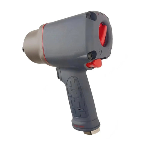 Three Quarter Air Impact Wrench Operating Silently With A Beefy 7 Vane Motor Pumping Out 1350 Ft Lbs Torque For Grease Monkey Jobs And Industrial Grade Direct Replacements side view showing ergonomic handle and trigger.