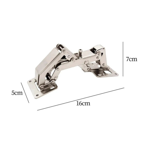 Rotating Concealed Cabinet Hinges 180 Degree Frameless Hydraulic Soft Close Door Fittings, 16cm x 7cm x 5cm metal hinge