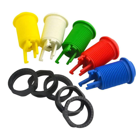 10 Pack Arcade Game Push Buttons With 3 Pin Micro Switch For Jamma Mame Arcade Video Games DIY, colorful nylon mounts