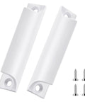 Two Pack 3.5 Inch Cabinet Handles With Screws Finger Pulls Edge Pulls For Drawers Doors Cabinets Closets And Kitchen White Concealed Seam Flat Design