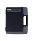 Everyday Carry Clipboard Organizer With Built In Calculator Water Resistant Document Case And Portable Writing Pad Holder For School And Office The 300 Sheet Capacity Organizer For Meetings black plastic clipboard with calculator and handle