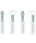 Four Pack Bi Fold Door Top Roller Kit Spring Loaded Top Pivot Hardware For Closet Doors Cabinets Sliding Panels Durable Nylon