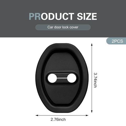 Hella Durable Silicone Door Lock Dampers For Toyota Rav4 2019 To 2024, black lock cover 2.76in x 3.74in, set of 2.