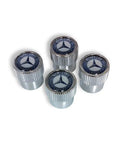 Mercedes Benz Genuine Q 6 40 8131 Valve Stem Caps Blue Laurel Wreath Dope Look, metal construction, weatherproof.