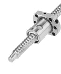 Close-up of Anti Backlash Ball Screw Kit SFU1204 700mm with ballnut for precision linear motion, ideal for heavy machinery and robotics.