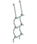 Window Well Escape Ladder For Metal Wells Hang On Lip Mount No Fuss Easy Six Bolt Assembly Maintenance Free Tempered Aluminum Supports Up To 300 Lb Quick Basement Exit Meets Local Codes For Four To Five Foot Wells