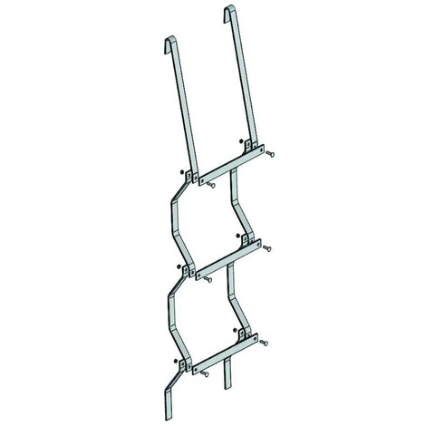 Window Well Escape Ladder For Metal Wells Hang On Lip Mount No Fuss Easy Six Bolt Assembly Maintenance Free Tempered Aluminum Supports Up To 300 Lb Quick Basement Exit Meets Local Codes For Four To Five Foot Wells