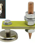 Heavy Duty Welding Magnet Head With 3kg Suction Power For Steel Fixtures And Secure Positioning Of Round Flat Or Square Metal Parts At Any Angles, showing metal components.
