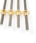 Stainless Steel 12mm Trapezoidal Lead Screw 1000mm With Copper Nut For 3D Printers Includes Stainless Steel Rod And Copper Nut 2mm To 20mm Lead Options Durable Beefy Precision Linear Motion Component For DIY Builds, four rods with copper nuts