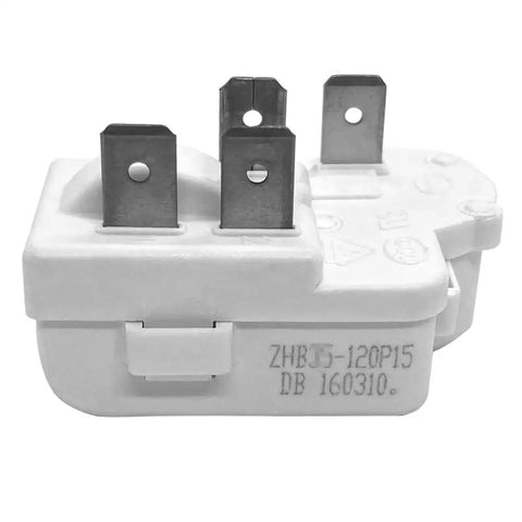 4Pin Refrigerator Overload Protector Relay For Compressor PTC Starter Replacement, Durable And Easy Install, Plug And Play Design, Fits A Wide Range Of Refrigerators And Freezers, ZHB Series Compatible