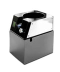 Game Changer Electric Portafilter Cleaner And Espresso Puck Vacuum For No Sweat Three Second Cleanup with stainless steel details.