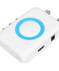 Plug And Play RF Modulator For Home Theater And TV, compact white unit, HDMI and RF ports, ABS build, supports PAL and NTSC output, 1080P