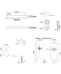 Technical diagram of ST Style Electric Guitar DIY Kit components with measurements for assembly.