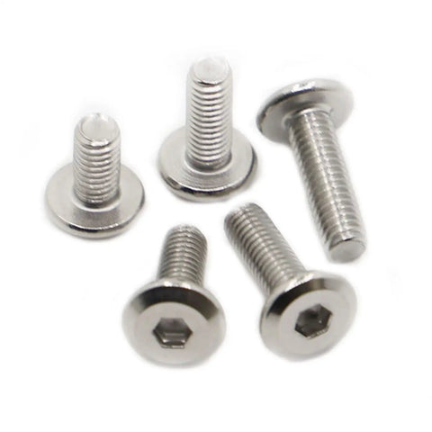 Beefy Stainless Steel Socket Cap Screws Set 304 Hex Flat Head Rivet Bolts M3 Through M8 16mm Length Corrosion Resistant Multi Size Pack