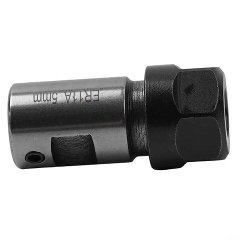 Heavy Duty ER Collet Chuck Motor Shaft Extension Rod With Balanced Steel Construction For Stable Deep Hole CNC Milling And Precise Tool Holder Fitment On Versatile Workpieces Using E Series Collets, showing steel tool holder.