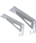 Top Notch 2 Pack Wall Mounted Shelf Brackets Heavy Duty Metal Triangle Supports Built Tough For Wood Boards Quick Install Includes Full Hardware White Finish, metal shelf brackets in white.