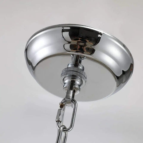 Pendant Light Lantern With Iron Art Design 4 Head Candle Style Chandelier Ceiling Fixture In Polished Chrome close-up