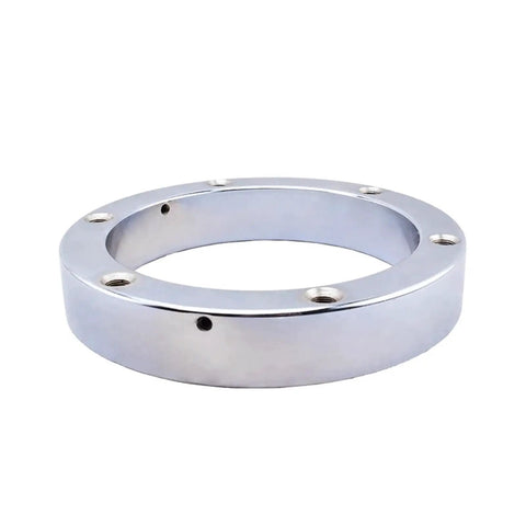 Keep Your Machine Running Smooth With This Heavy Duty CNC Spindle Cooling Ring Featuring 360 Degree Water Spray High Pressure Coolant Flow Clears Iron Chips Fast To Keep Your Rig Ice Cold Today, chrome cooling ring with mounting holes.