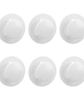 Jauarta Plastic Bathtub Drain Stopper, Effective Hair Trap - Set of 6 white plastic drainage stoppers for hair prevention.