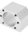 Rugged Aluminum Ball Screw Nut Housing Seat Mount Bracket For SFU2005 SFU2010 CNC Projects, sleek polished finish, front view