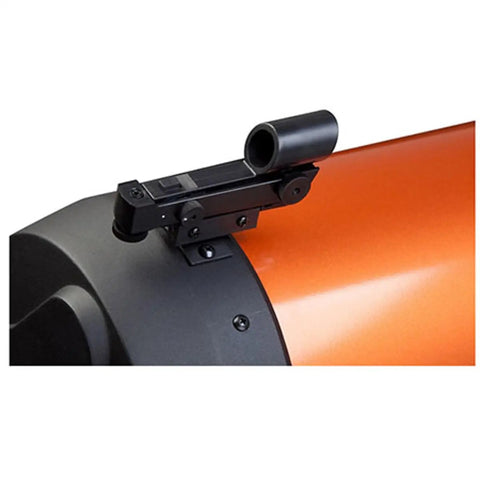 StarPointer Red Dot Finderscope For Telescopes attached on orange telescope tube
