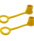 Three Quarter Inch Soft PVC Dust Free Yellow Protection Cap For Propane Quick Connect Hose Fittings And Male Fittings 2 Pack Fits Up To 1.02 Inch Diameter