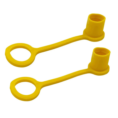 Three Quarter Inch Soft PVC Dust Free Yellow Protection Cap For Propane Quick Connect Hose Fittings And Male Fittings 2 Pack Fits Up To 1.02 Inch Diameter
