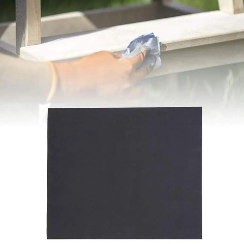 Durable 100 Pc Waterproof Sanding Paper For Woodworking Auto Finishing Aluminum Oxide Sheets Grit Variety in use on wood surface.