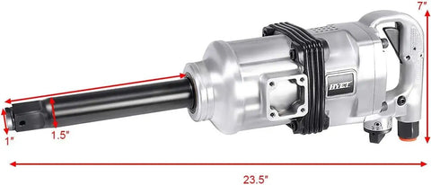 Heavy Duty One Inch Pneumatic Air Impact Wrench Packing Nineteen Hundred Foot Pounds Of Kick For Pro Garages and Tire Changes with extended anvil