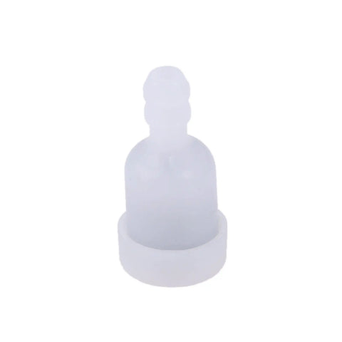 Fuel Line Grommet Repower Kit For Grass Trimmers And Small Engines, 13/16 Inch Diameter, 3 Holes, Replacement Part 13211546730 Compatible, 90097 Grommet, Aftermarket Upgrade, white plastic part with three openings.