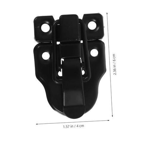 Spring Toggle Latch For Wooden Boxes With Retro Duckbill Hasp Lock Hardware Kit showing dimensions of 2.36in x 1.57in