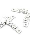 Heavy Duty Stainless Steel Corner Brackets 10 Pack L And T Shape Flat Bed Frame Repair Fasteners For Furniture Cabinet Shelf Mounting Indoors Outdoors Deadset Tough Making Repairs No Sweat For Your Next Project, showing various angles of brackets.