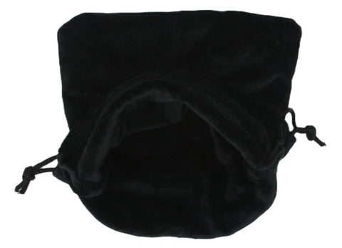 Soft Velvet Studio Microphone Carry Bag With Drawstring For Dust Protection, open view, showing interior, 12 by 8.5 inch size