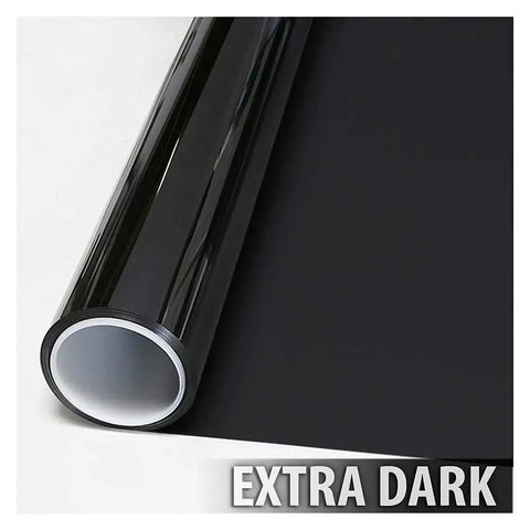 Roll of NA05 Window Film For Daytime Privacy And Sun Control Extra Dark Natural Black 5 Very Dark 24 Inch By 14 Feet on white background