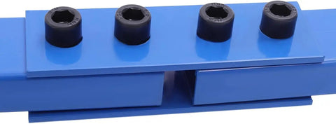 Heavy Duty Machinery Skates Carrying 4409 Lbs And Designed For No Sweat Equipment Moving With A Beast Mode Carbon Steel Base and smooth PU casters close-up of blue carbon steel deck with black rollers.