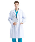 White Unisex Lab Coat For Men And Women Doctor Dentist Scientist Coat DIY Workwear Student Halloween Career Day
