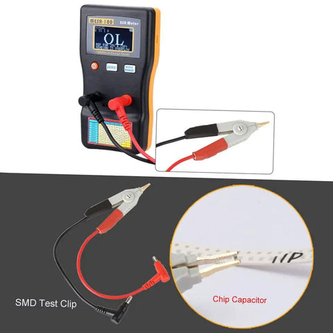 Pro Grade Capacitor ESR And Ohm Meter V2 With Auto Ranging 0.001 To 100.0 Ohms, SMD Test Clip, In Circuit Testing image.