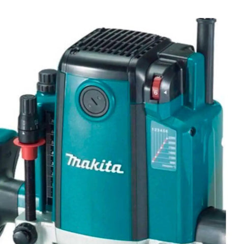Close-up of the RP2301FC Three And A Quarter HP Plunge Router With Variable Speed And Soft Start For Smooth Routing controls