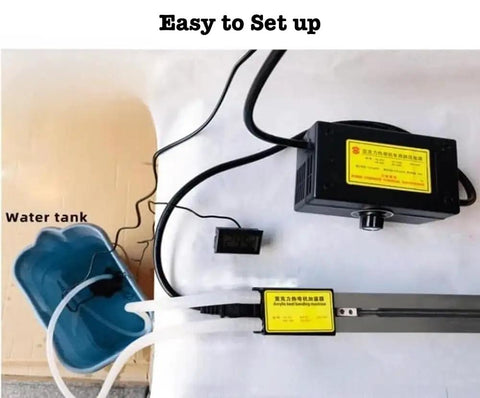 110V Acrylic Bending Machine setup with water tank and control box, 600mm heating length for plastic sheets and PVC bending