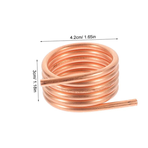 Coiled copper ring from Water Cooling Jacket Kit For Brush Boat Motors And Copper Ring Cooling Ring RC Boat Toy Accessory 550 Size Brush Motor Compatible Easy Install Keeps Your Motor Chill For Peak Performance And Long Life.