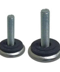 Round Screw In Furniture Glide With Cushion Top For Smooth Moves, 1 9 16 Inch Base, 3 8 16 Inch Thread, stainless with zinc finish