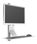 Universal Monitor Wall Mount With Smooth Swivel Adjustment For Effortless Office Desk Organization built legit with a monitor and keyboard.