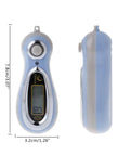 Totally Reliable One-Handed Electronic Tally Counter With Loud Chant Voice, smooth mechanical press in blue, 7.8cm tall.