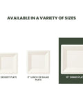 Square 10 Inch Compostable Plates, Heavy Duty Disposable Dinnerware, Sugarcane Biodegradable Party Plates For Hot Or Cold Meals, Microwave And Freezer Safe Catering Grade, 125 Pack 10-inch dinner plate shown