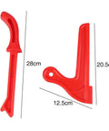 Red ABS 4 Pack Safety Push Sticks For Table Saw And Woodworking Includes Straight Push Blocks And V Style Push Sticks