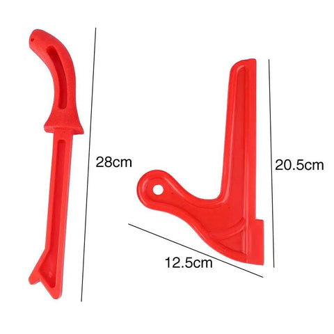 Red ABS 4 Pack Safety Push Sticks For Table Saw And Woodworking Includes Straight Push Blocks And V Style Push Sticks