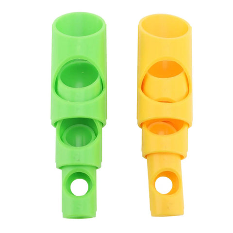 Six Pack Foam Pipe Insulation Cutter With Precision Guide for Home and Industrial Pipe Lagging Installations, green and yellow cutters