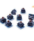 Nine Piece Key Switch Breakout Prototype PCB Board Compatible With Cherry MX For DIY Mechanical Keyboard Projects And Breadboard Prototyping With Full Pin Compatibility And Easy Hookups, 9 blue PCBs