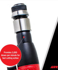 Lightweight Composite Air Hammer With 0.401 Inch Shank, 3,000 BPM, Beast Pneumatic Demolition Tool close-up view of the head