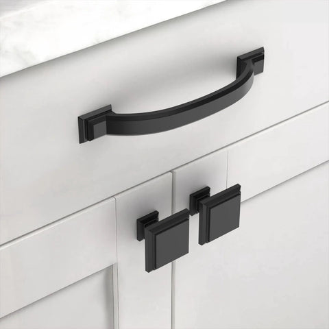 10 Pack 4 Inch Matte Black Cabinet Handles For Kitchen Cabinets 102mm Cabinet Pulls Drawer Pulls Cupboard Hardware Durable Modern Satin Finish